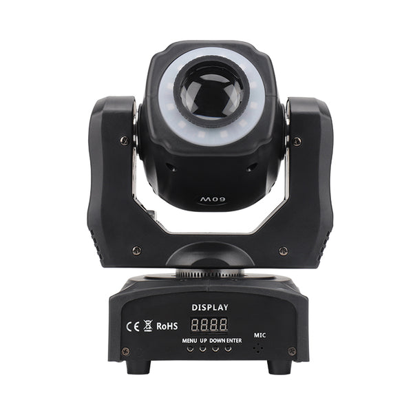 LED SPOT 60W MOVING HEAD WITH RING