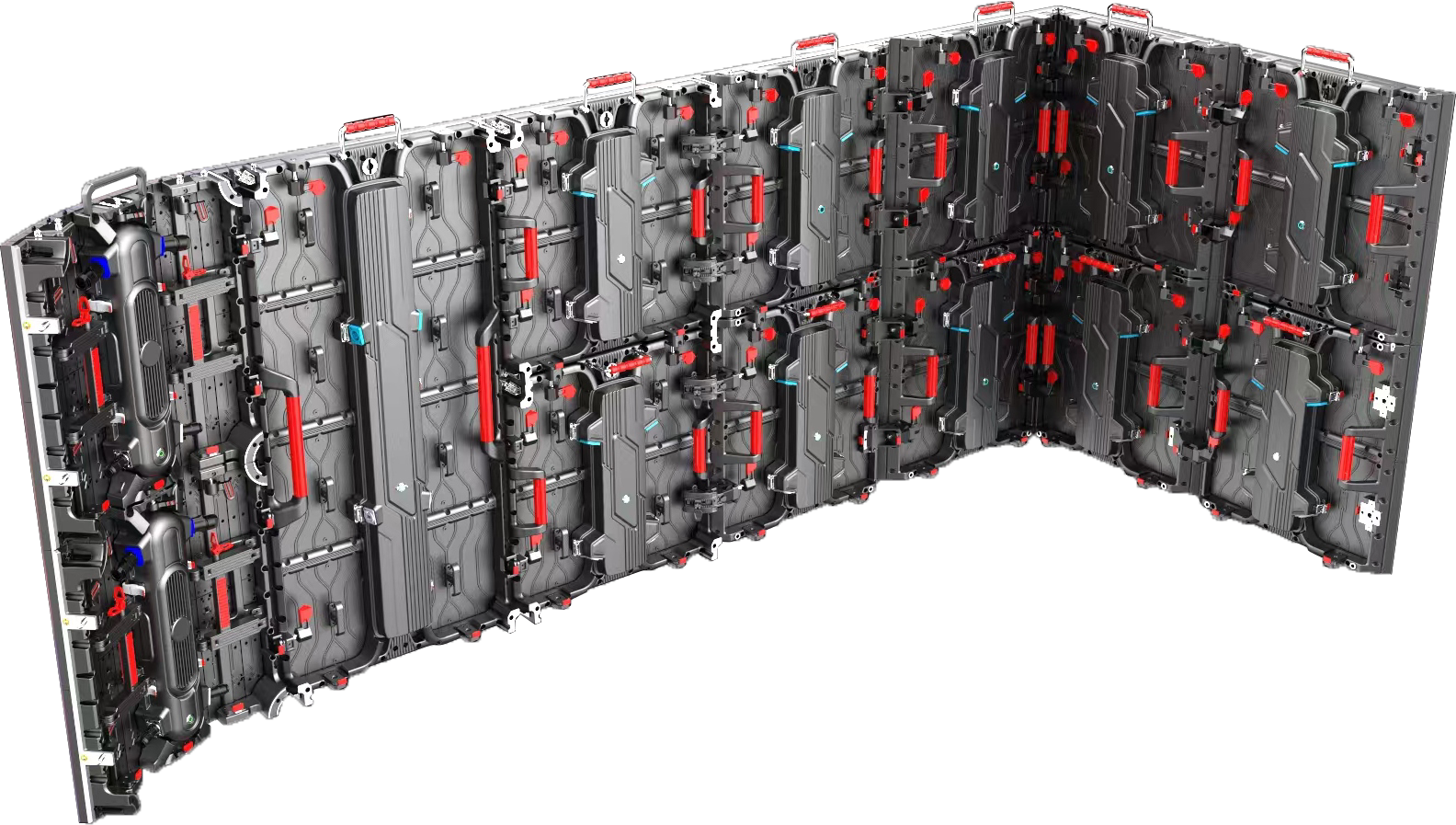 Flexible screen and straight screen splicing effect