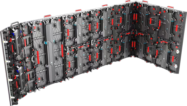 Flexible screen and straight screen splicing effect