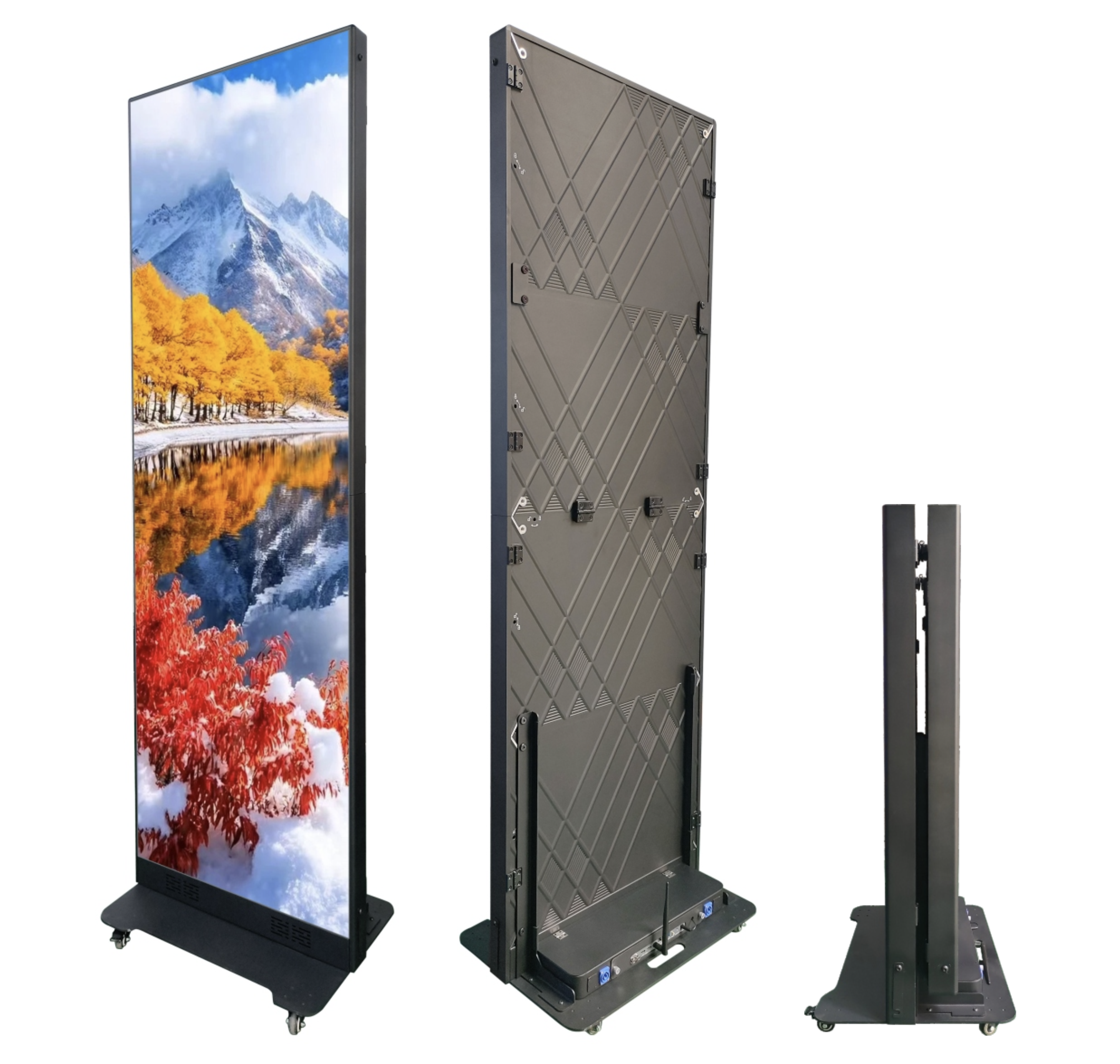 Indoor folding poster screen