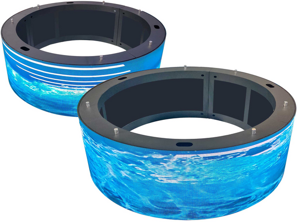 Indoor soft module cylindrical screen